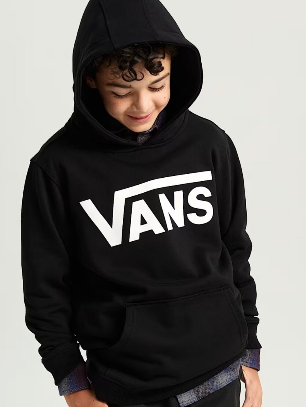 Vans Black Toddler Classic  Pullover Hoodie with White Logo Size 6  In EUC
